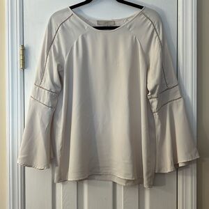 Loft polyester semi sheer top off white Size medium